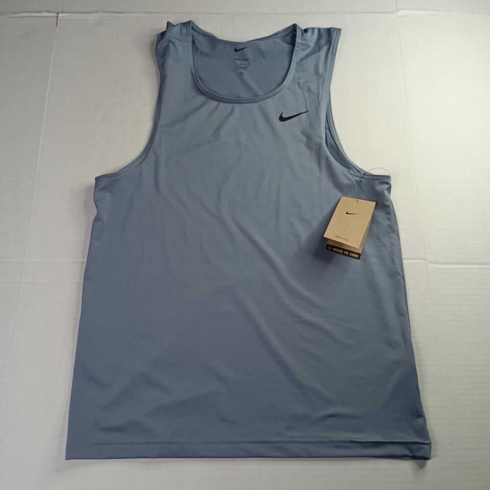 Nike Dri-Fit Ready Fitness Mesh Ashen Slate/Black Tank Top Men's S DV9813-493